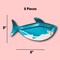 8 Count Shark Party Shark Shaped Paper Dessert Plates for Kids Birthday Under The Sea Theme